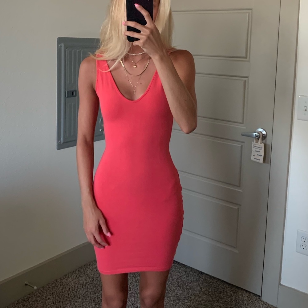 Red Bodycon Tank Dress